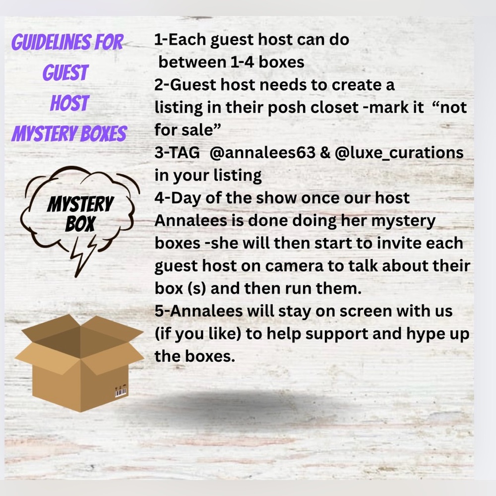 Mystery Box for Guest Hosts